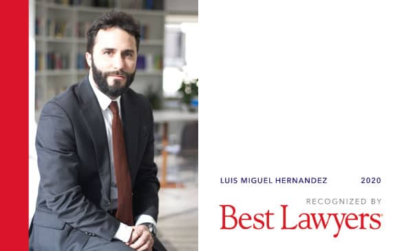 Luis Miguel Hernández enters the Best Lawyer ranking as one of the best Spanish lawyers in the area of Labor and Employment Law