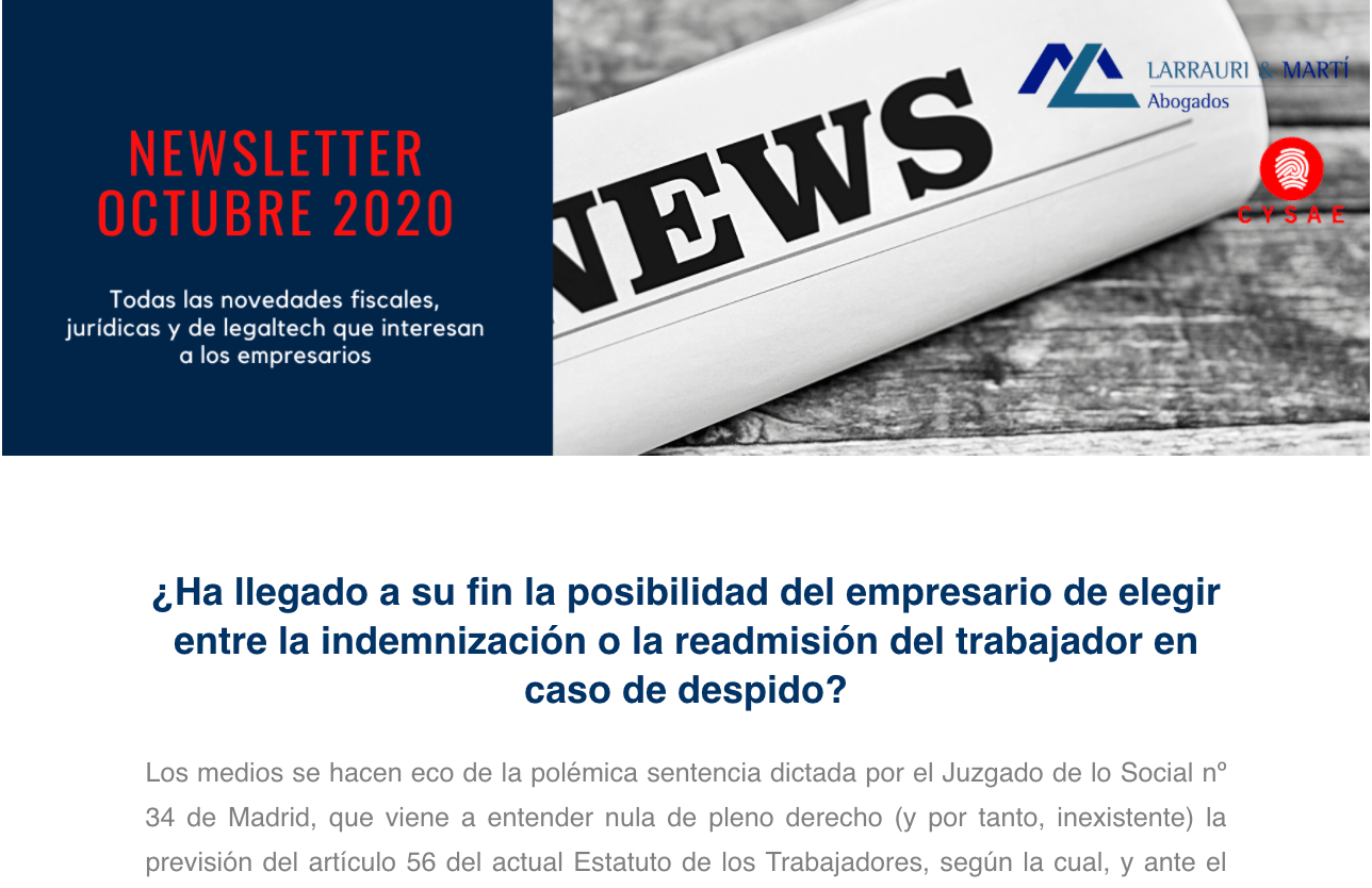 Newsletter de 2020-10-23