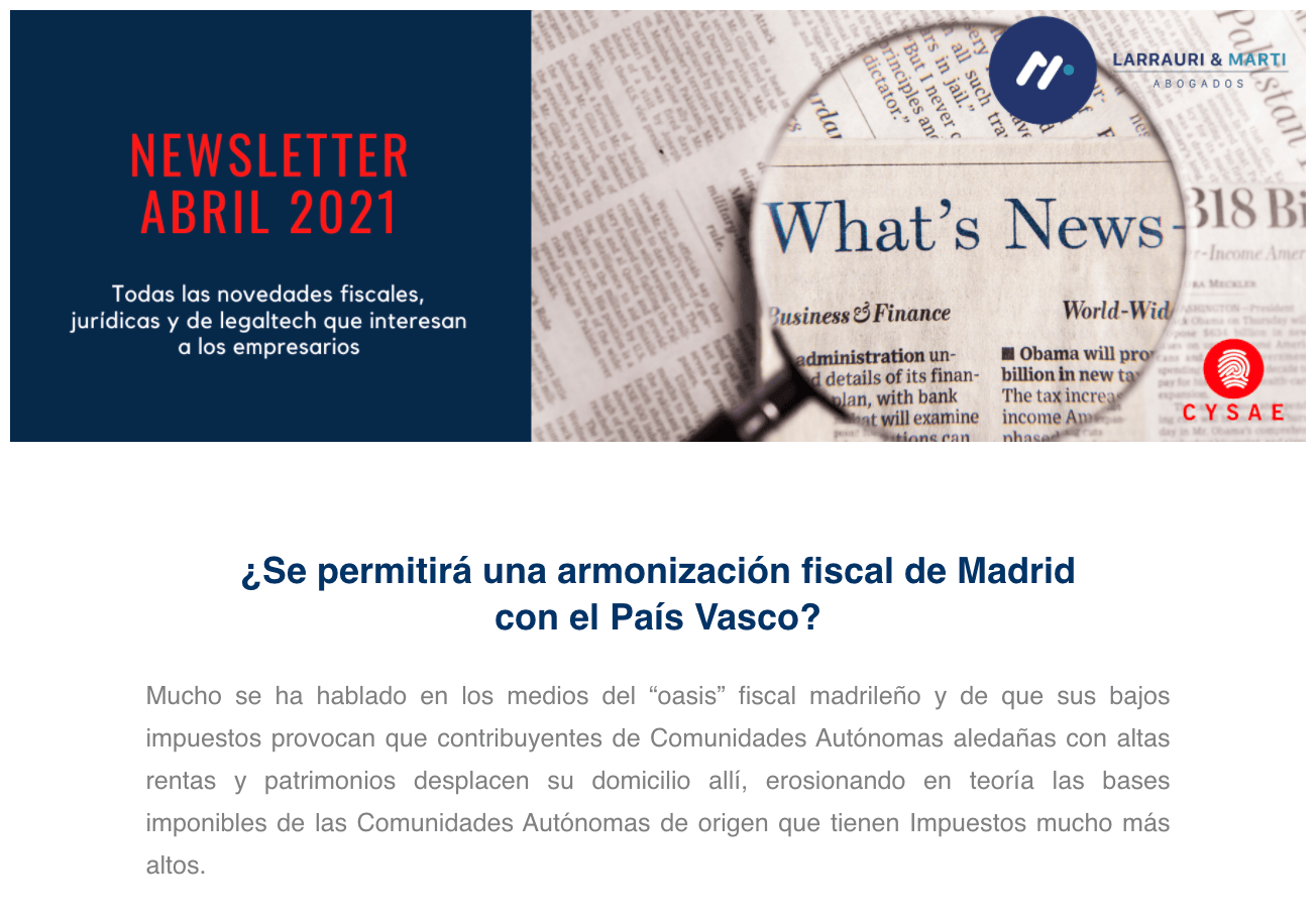 Newsletter de 2021-04-15