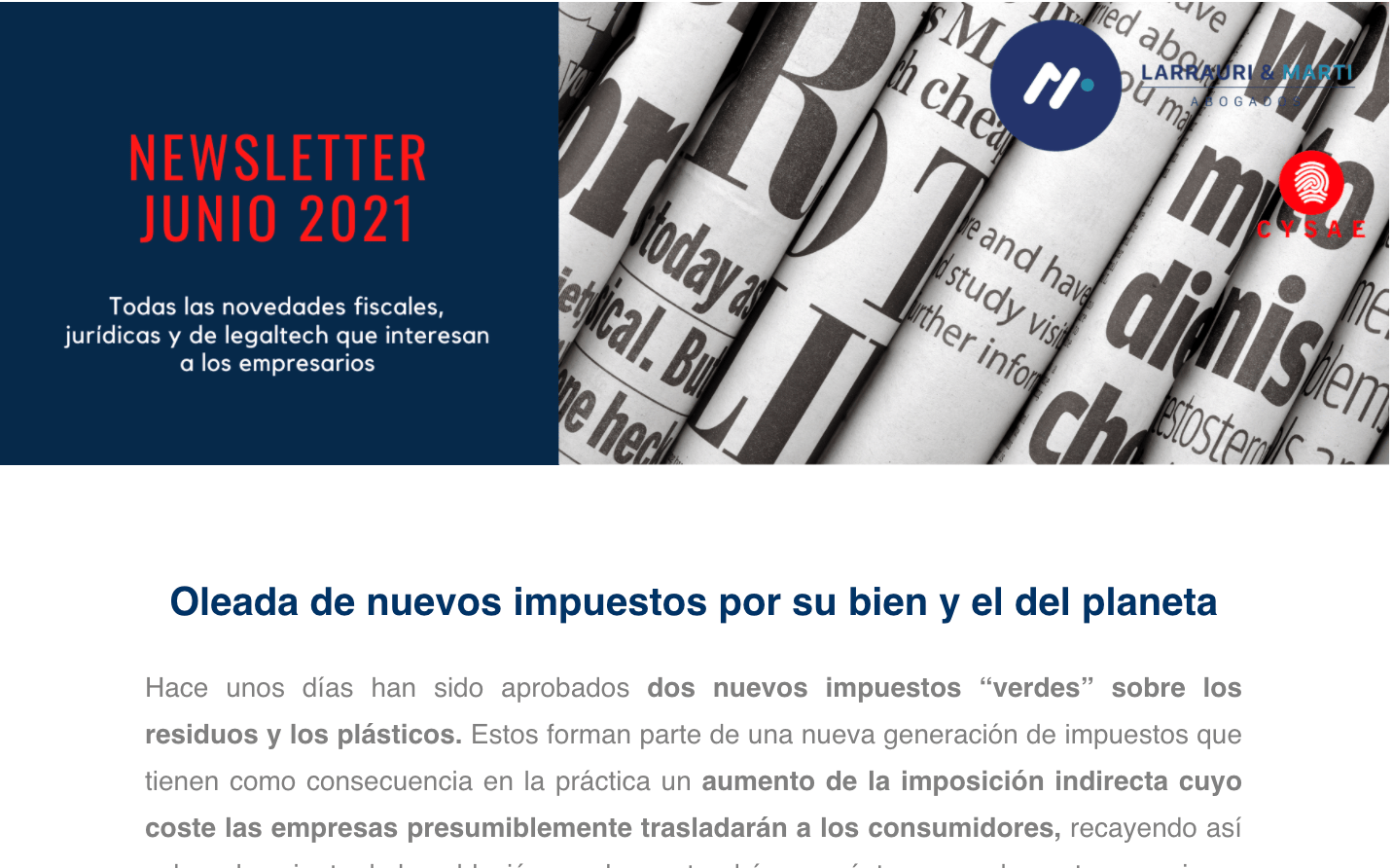 Newsletter de 2021-06-17