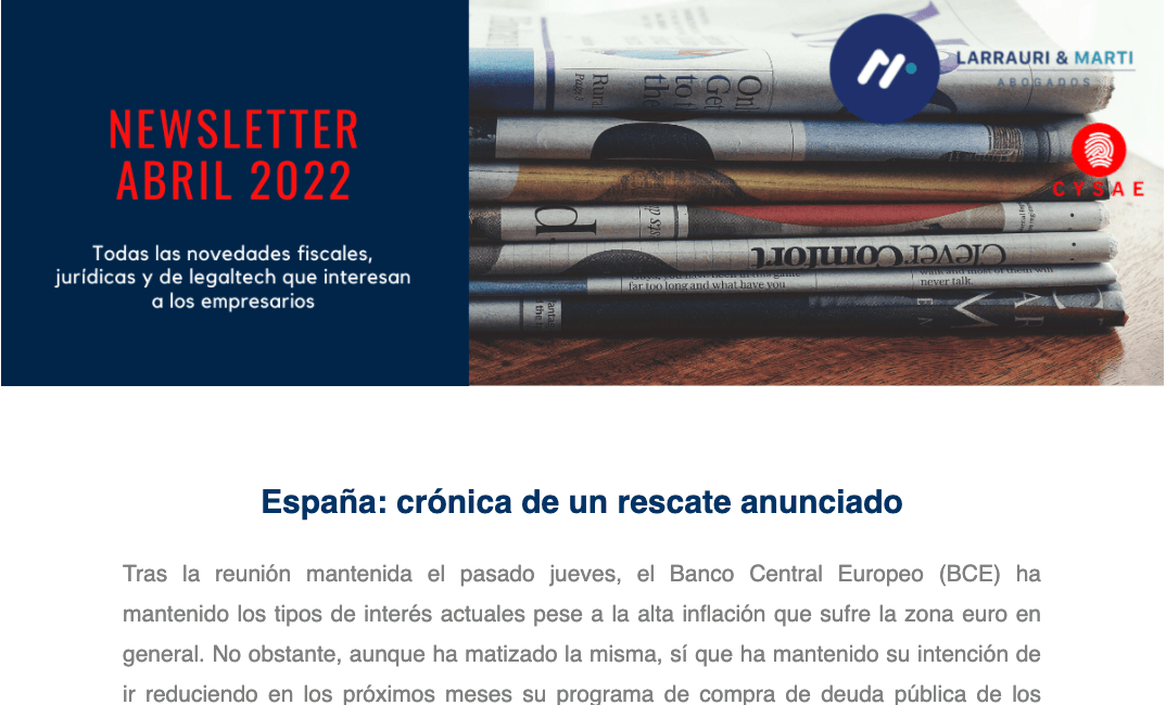 Newsletter de 2022-04-20