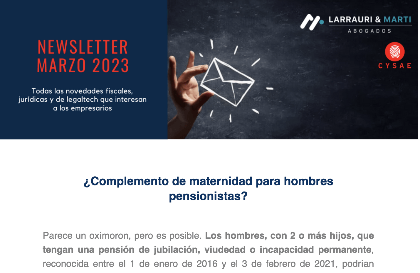 Newsletter de 2023-03-21