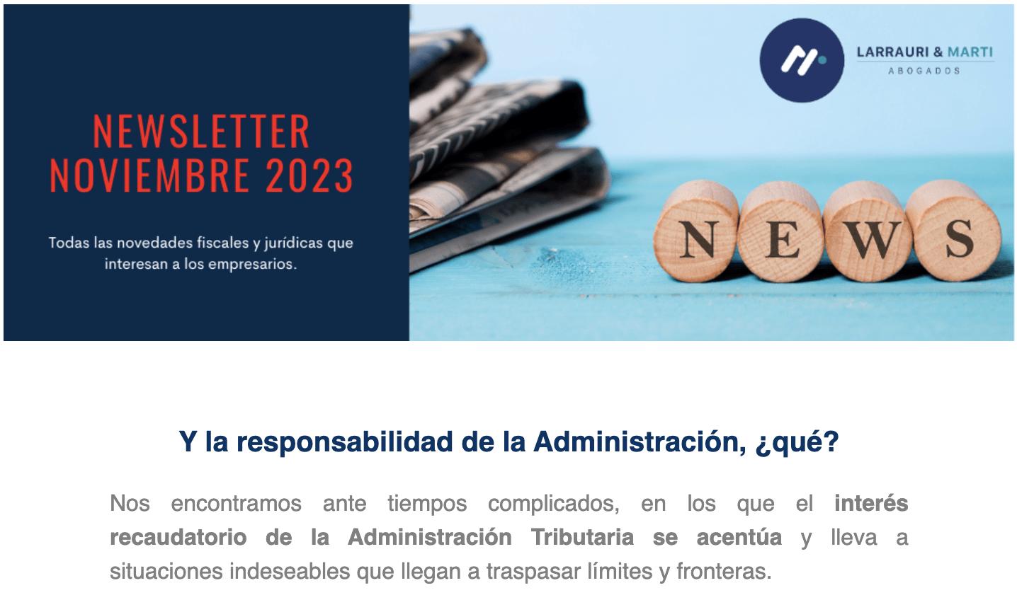 Newsletter de 2023-11-22